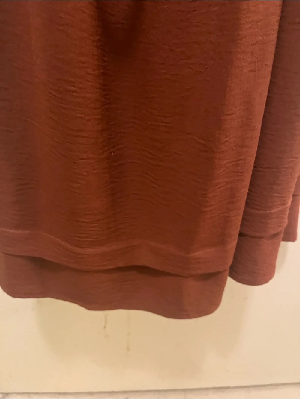 Rust Brown Ruffled V-Neck Maxi Dress - Picture 7 of 7